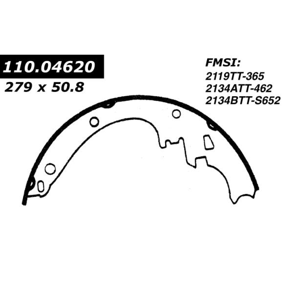 Centric Parts Riveted Brake Shoes, 112.04620 112.04620 - main